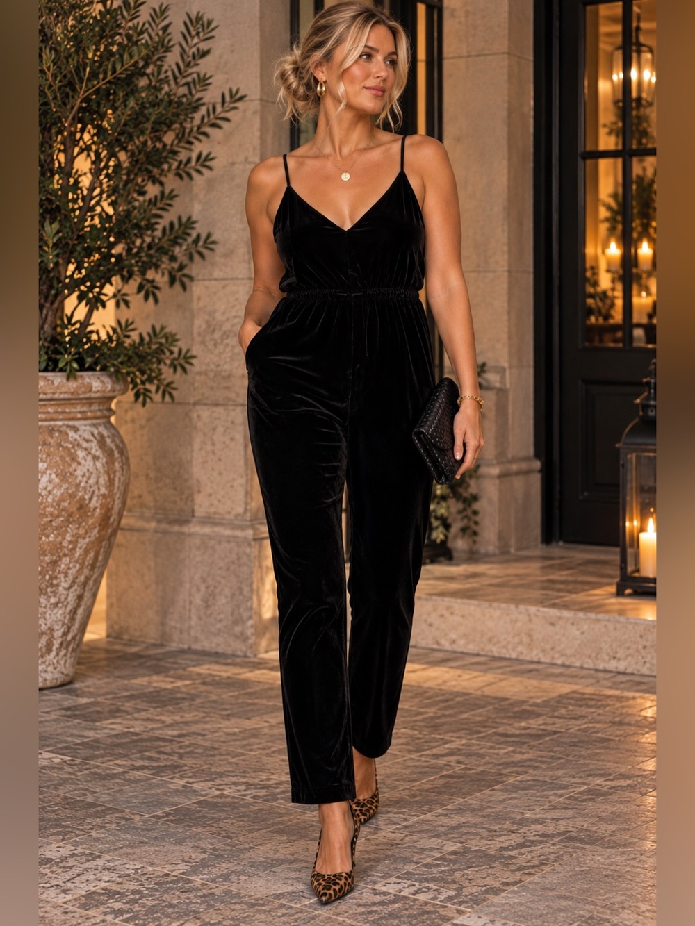 Banana Republic Velvet Straight Leg Jumpsuit Luxe Coquette Date Night Wedding 14